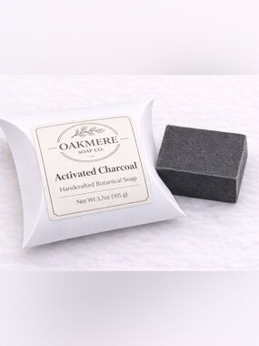 Oakmere Activated Charcoal Handcrafted Soap - Charcoal Gray